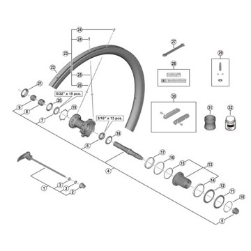 Náboj SHIMANO Cono Izquierdo WH-R9200-C50-TU-R