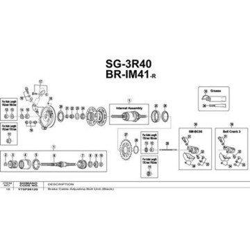 Tornillos SHIMANO Regulador Cable Freno BR-IM41F