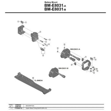 Šrouby SHIMANO Tornillo Fij. Base Sup. BBM-E8030/8031