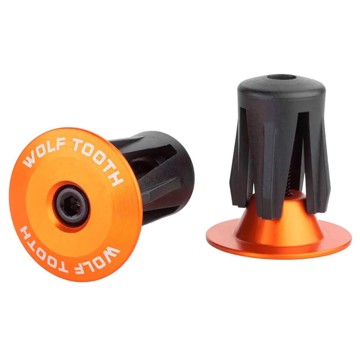 Omslag til headset WOLF TOOTH Tapones Manillar Alu Cnc Naranja