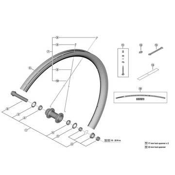 SHIMANO Axle WH-RX880-TL-F12- 7