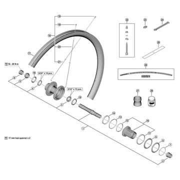 Matica SHIMANO WH-RX880-TL-R12-700C Izquierda