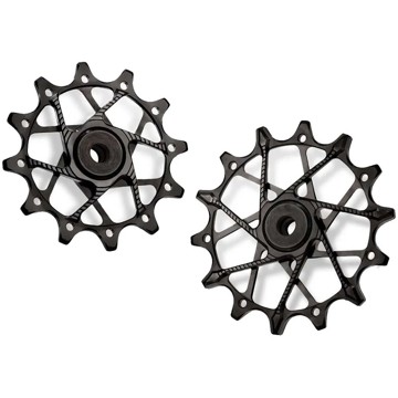 Gabbia Ruota Puleggia Oversize SwishTi In Titanio Per SRAM ETap 11v - Nero