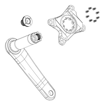 Pavúk ROCK SHOX Red/Force AXS