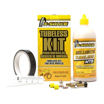 Kit tubeless X-SAUCE Mtb Schr Cinta Negra 27mm