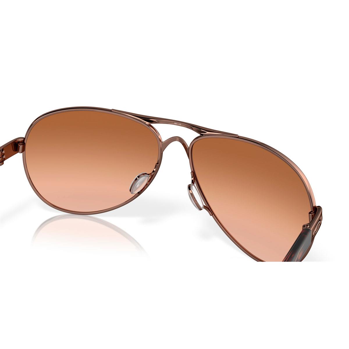 Oakley Lunettes de soleil Feedback - Rose Gold - Lentilles VR50 Brown  Gradient - Femme