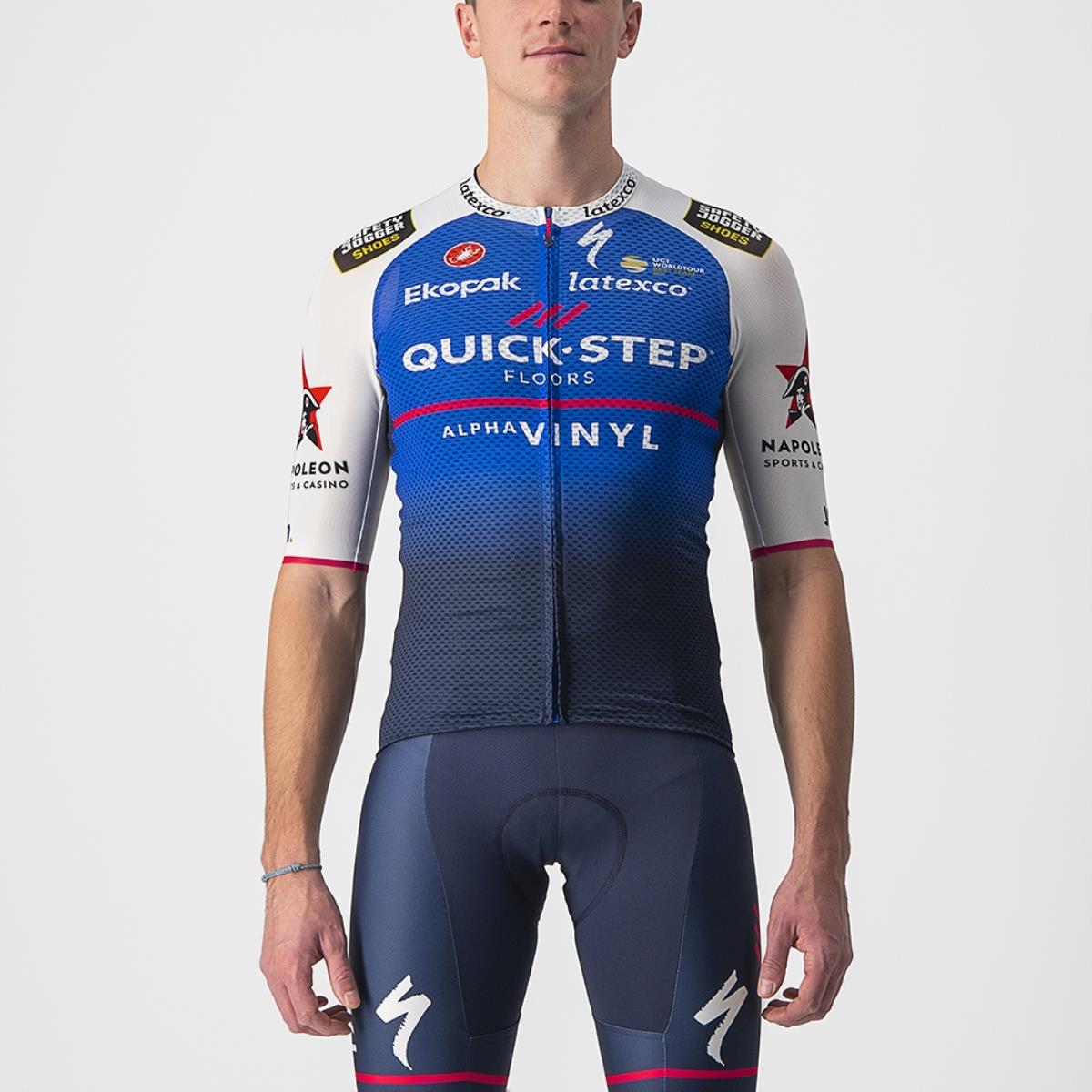 Maillot Castelli Climber's 3.1 Quick Step Belg Bl/wh |