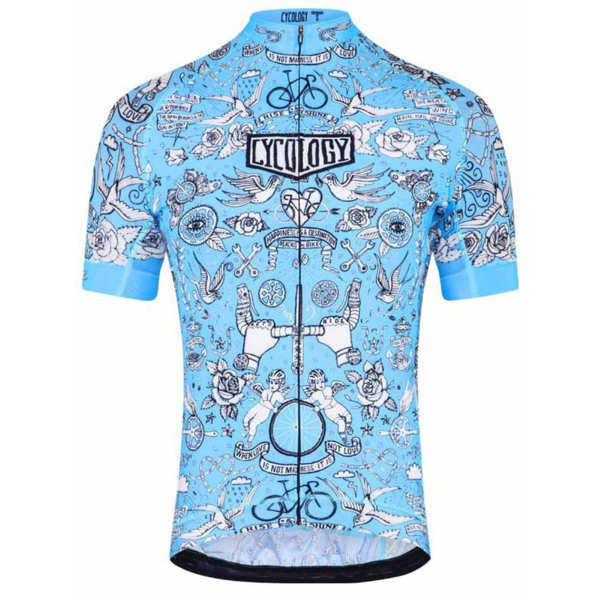 Maglia Cycology Velo Tattoo Cycling Blue Mammoth