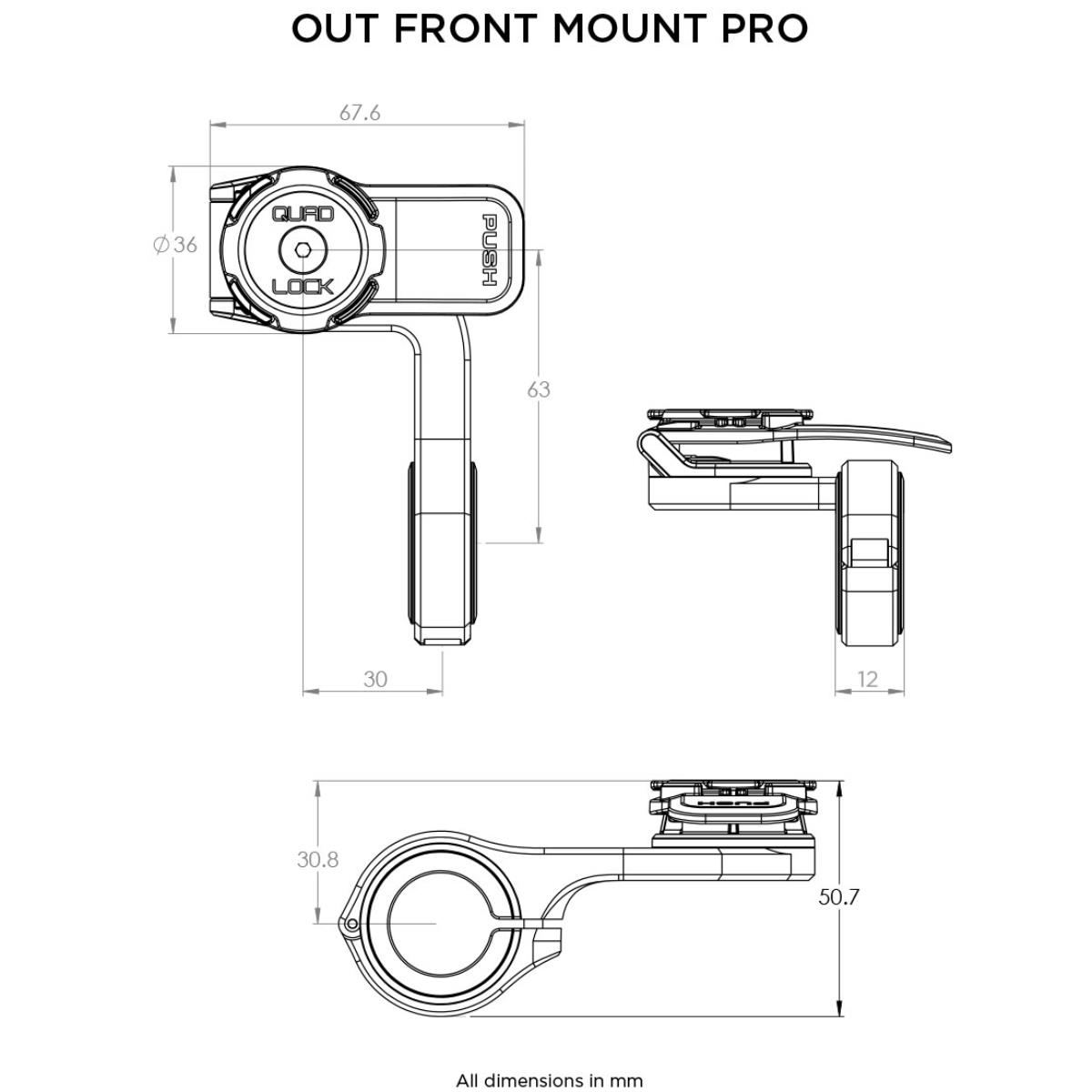 Soporte Quad Lock Out Front Mount Pro | Mammoth