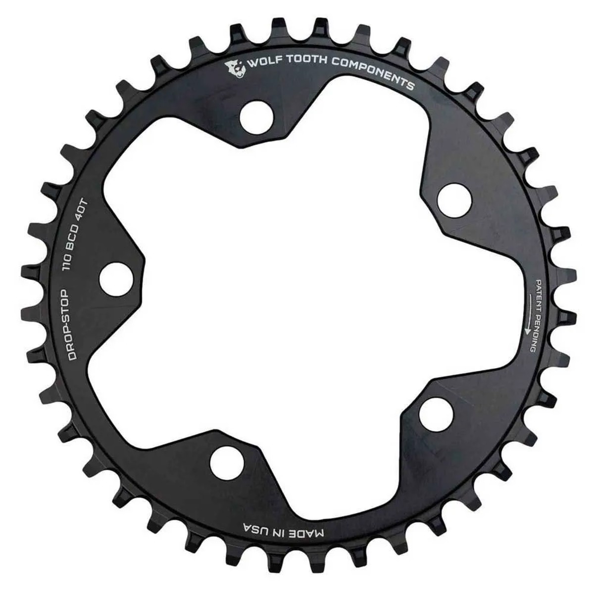 Wolf Tooth Single Chainring 110bcd Tornillos 34 Black Mammoth