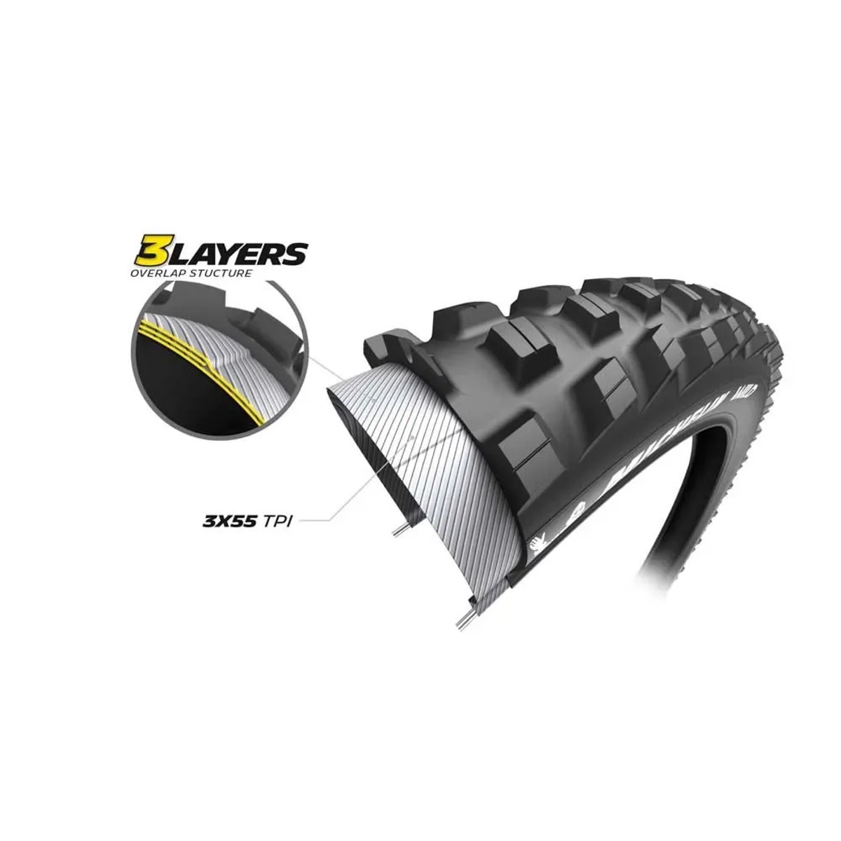 Pneu VTT Michelin Wild Enduro MS Racing Line 27.5'' Tubeless Ready Souple Magi-X