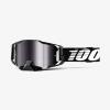 Glasögon 100% Armega Black Silver Flash Mirror Lens