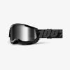 100% Goggle Strata 2 Black Mirror Silver Lens