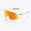 100% Sunglasses S3 Soft Tact White Hiper Red Multi